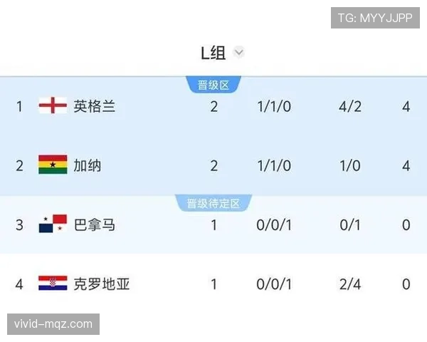 加纳世界杯L组数据：三场比赛积4分成功出线